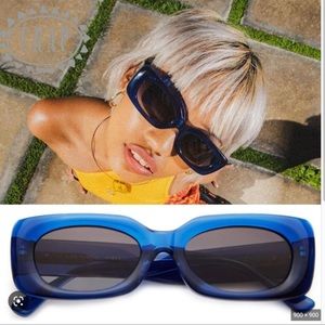 Crap Eyewear Blue Rectangular Sunglasses
